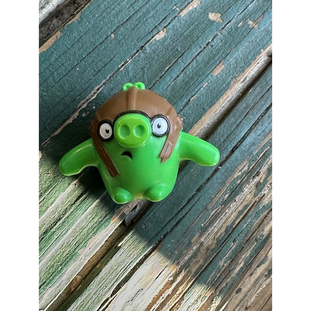 Angry Birds Green Pig Pilot Aviator Hat 2016 McDonald's Happy Meal Figure Toy
